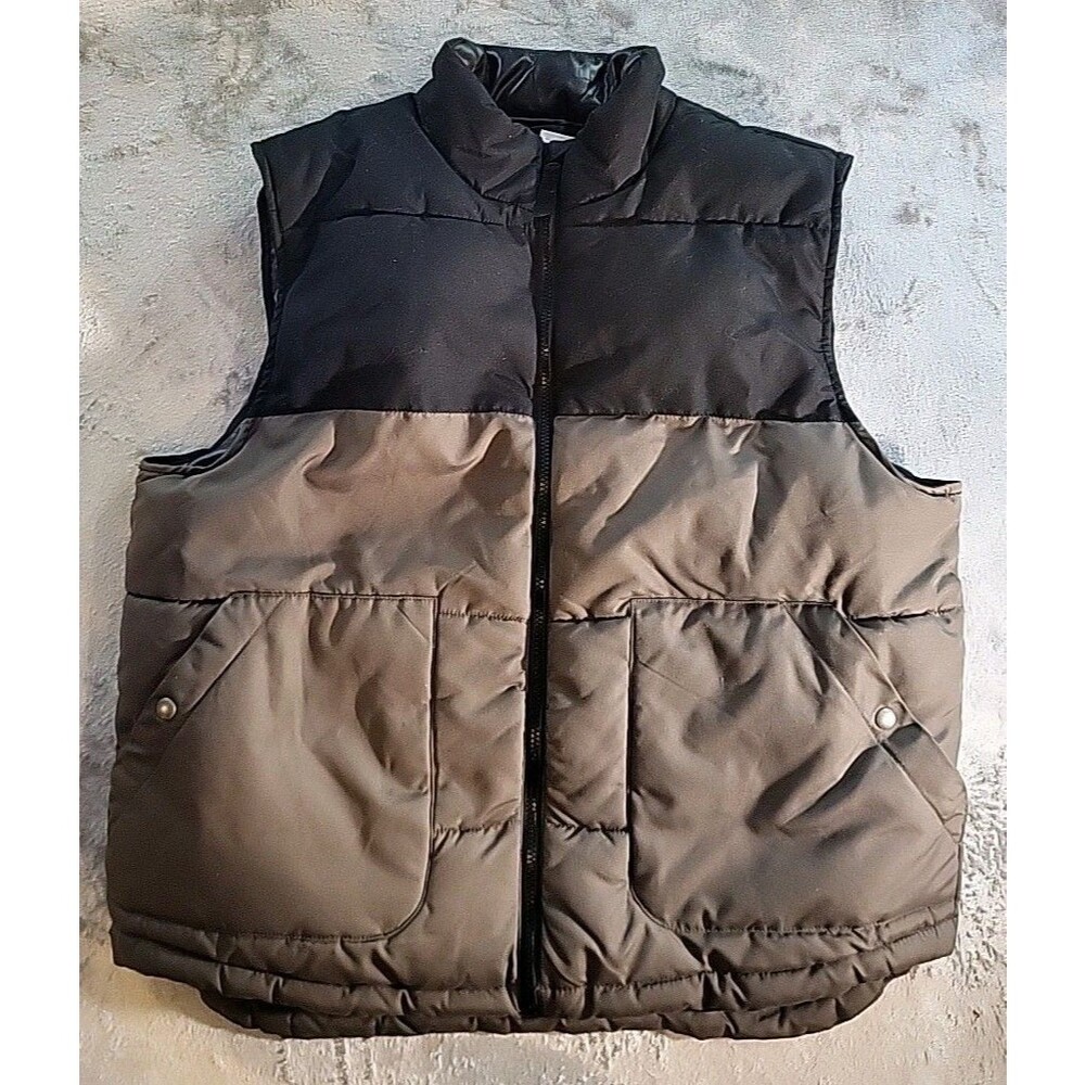St. John’s Bay Vest Men’s  Size XL Color Block Green & Black